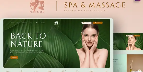 Nature – Spa & Massage Elementor Template Kit