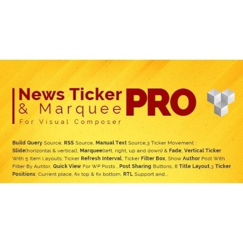 Pro News Ticker & Marquee for WPBakery Page Bilder : Display Post, Custom Post, RSS & WooCommerce